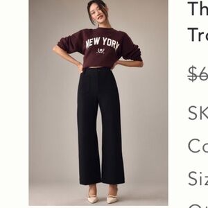 Anthropologie The Colette Cropped Wide-Leg Trousers by Maeve: Ponte Edition 24P